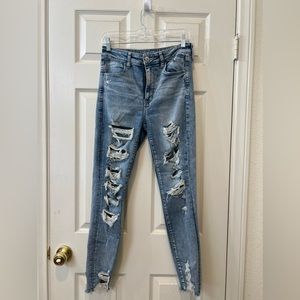 American Eagle next level distressed jeans, size 8